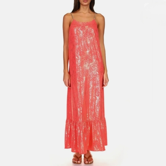 Michael Kors Sangria Maxi Chain Dress - Picture 1 of 6